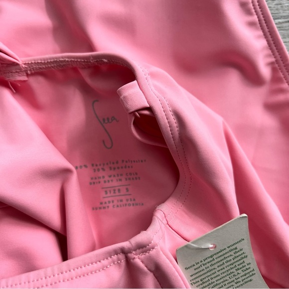 NWT Seea Ginger One Piece Pink Bikini Swimsuit Non-Padded Underwire Small - Picture 4 of 8